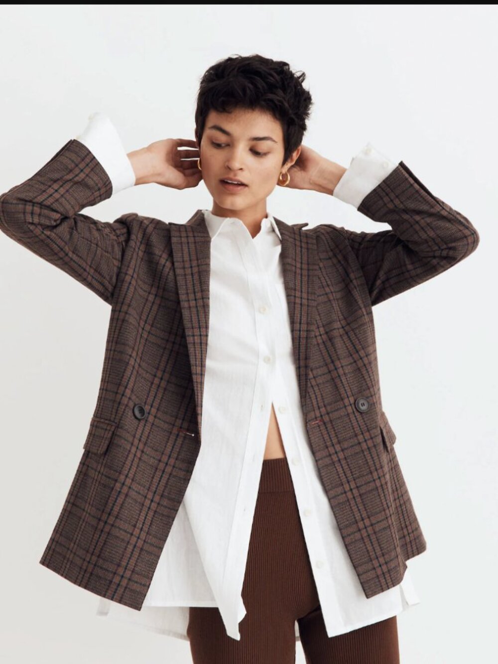 Caldwell Double-Breasted Blazer in Hedden Plaid